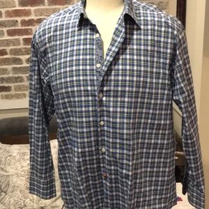 Tallia men’s blue check pattern shirt